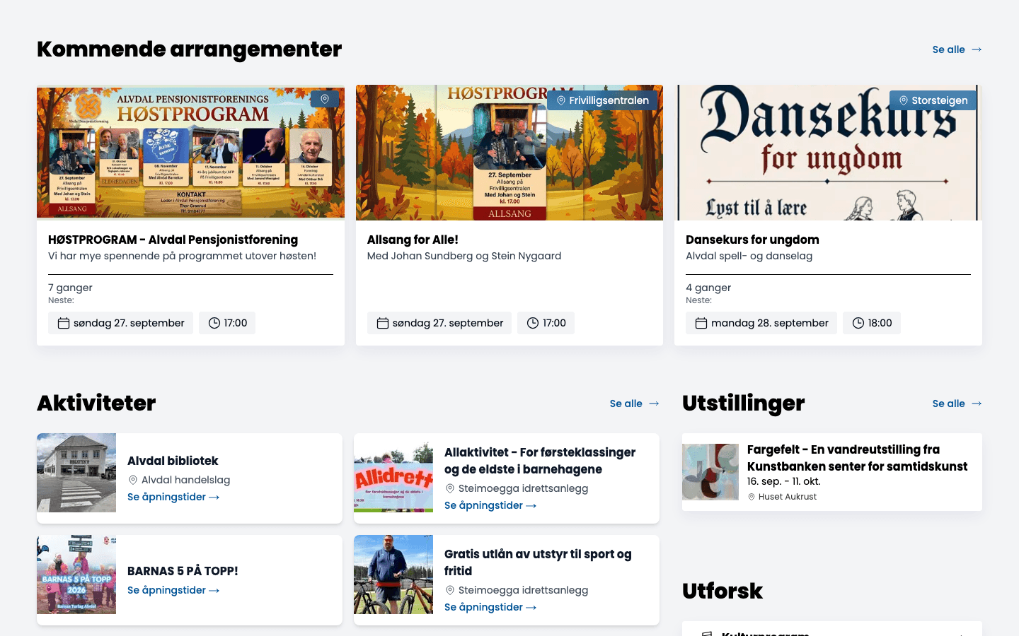 Kulturkalenderen for hele bygda
