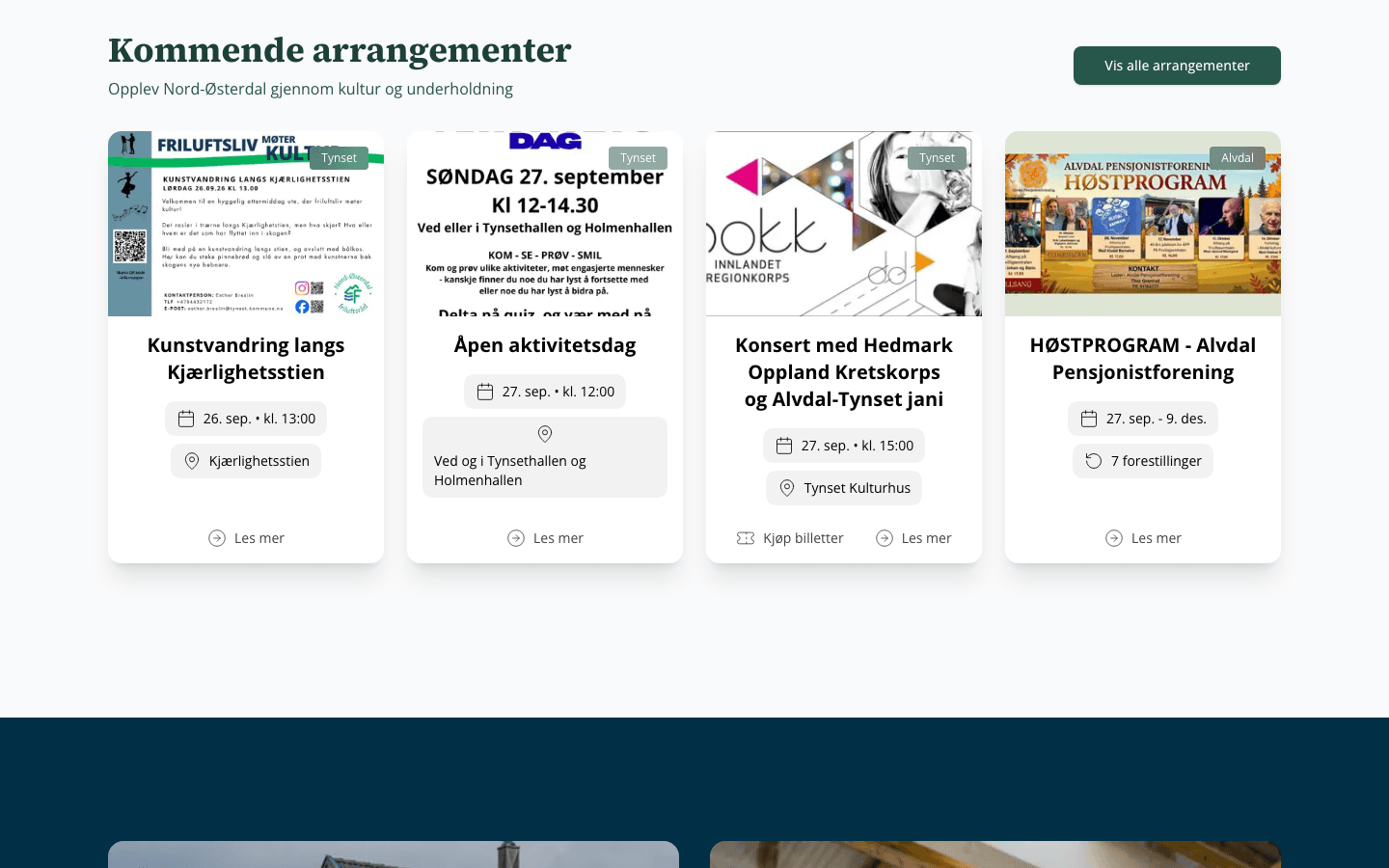 Kulturkalenderen med arrangementer fra hele regionen