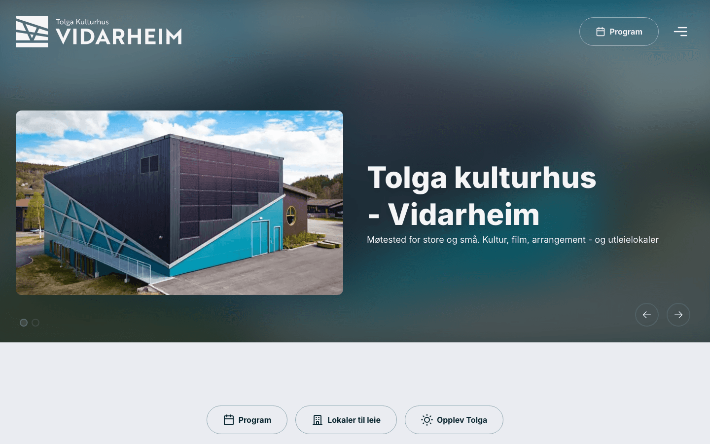 Forsiden til Vidarheim